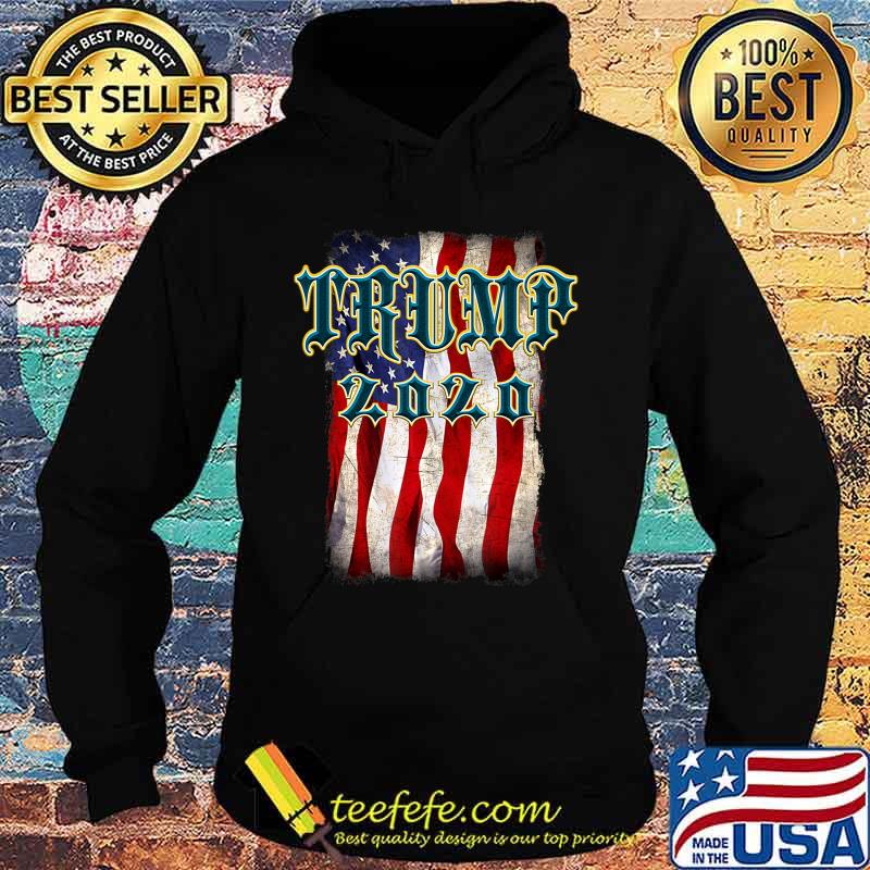 TRUMP 2020 American Flag Distressed T-Shirt Hoodie TRUMP 2020 American Flag Distressed T-Shirt Hoodie