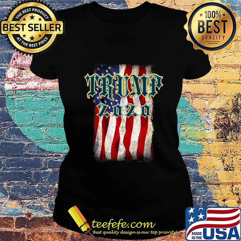 TRUMP 2020 American Flag Distressed T-Shirt Ladies tee TRUMP 2020 American Flag Distressed T-Shirt Ladies tee