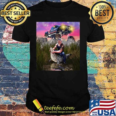 Trump gator wrestling funny trump shirt