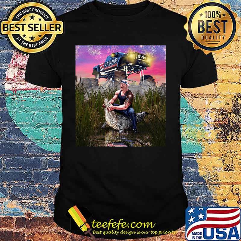 Trump gator wrestling funny trump shirt
