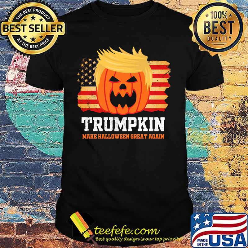 Trump trumpkin make halloween great again american flag independence day shirt