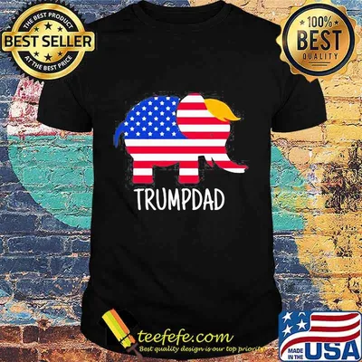 TRUMPDAD TRUMP ELEPHANT AMERICAN FLAG SHIRT