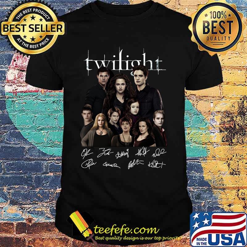 Twilight movie characters signatures shirt
