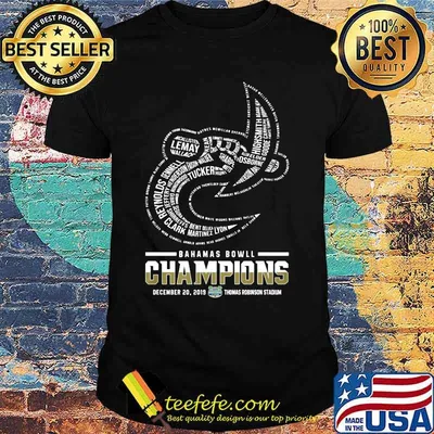 Unc charlotte logo bahamas bowl champions 2019 shirt