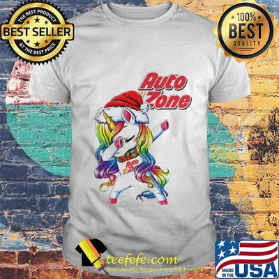 Unicorn girl auto zone logo shirt