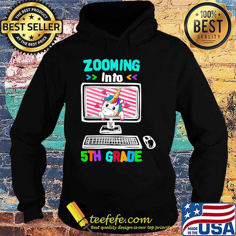 Unicorn Virtual Back to School Zooming Into 5th Grade T-Shirt Hoodie Unicorn Virtual Back to School Zooming Into 5th Grade T-Shirt Hoodie