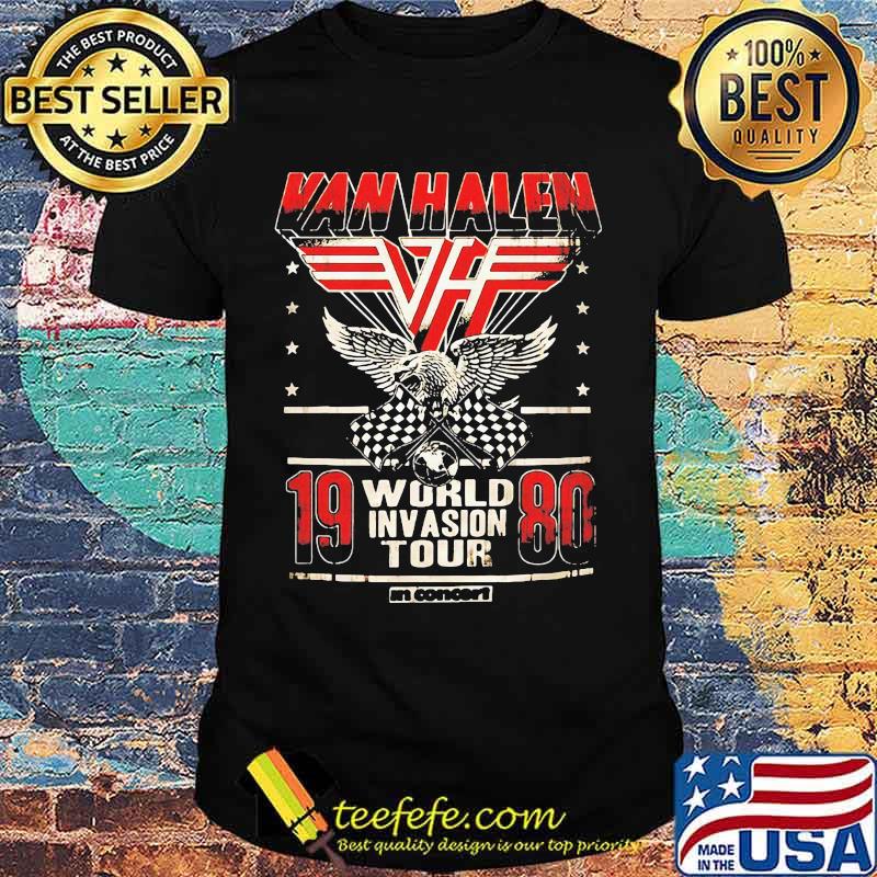 Van halen 1980 world invasion tour shirt Van halen 1980 world invasion tour shirt