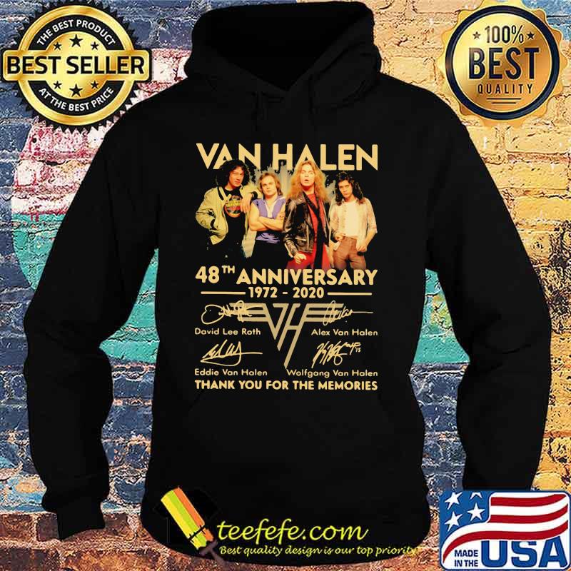 Van halen 48th anniversary 1972 2020 thank you for the memories signatures s Hoodie Van halen 48th anniversary 1972 2020 thank you for the memories signatures s Hoodie
