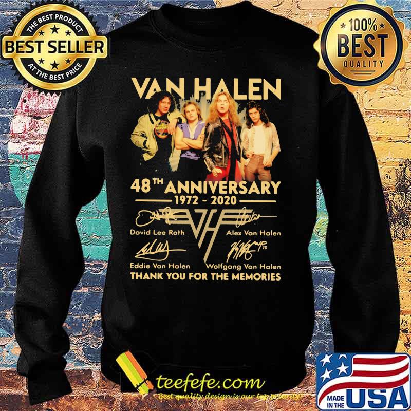 Van halen 48th anniversary 1972 2020 thank you for the memories signatures s Sweater Van halen 48th anniversary 1972 2020 thank you for the memories signatures s Sweater
