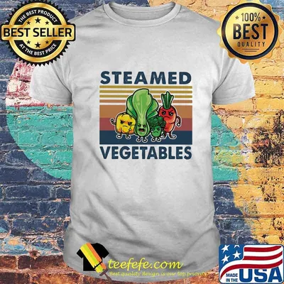 Vegan Steamed Vegetables Vintage retro shirt