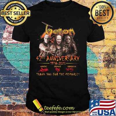 Venom band 42nd anniversary 1978 2020 thank you for the memories signatures shirt