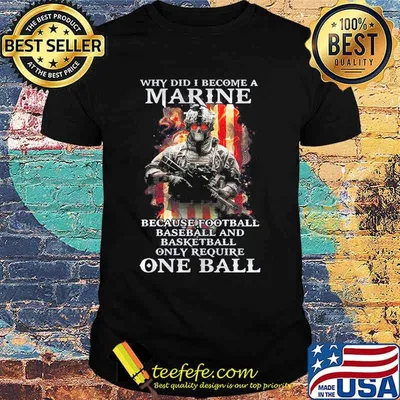 Veteran why did i become a marnie because football baseball and basketball only require one ball american flag shirt