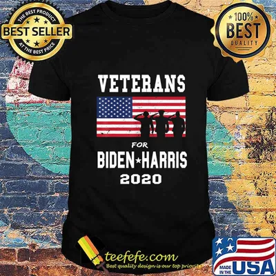 Veterans for Biden Harris 2020 Vote Joe Biden Kamala Harris T-Shirt