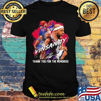 Vinsanity vince carter thank you for the memories signature shirt