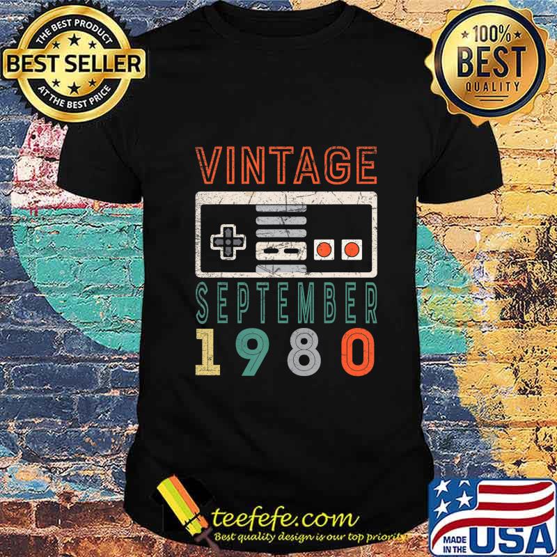 Vintage September 1980 40th Birthday Shirt 40 Year Old T-Shirt