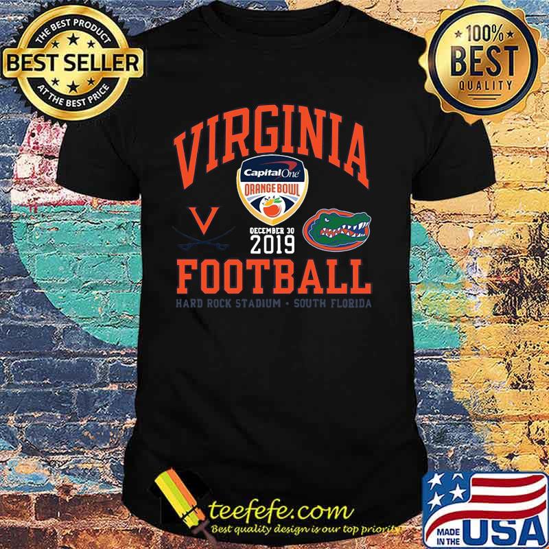 Virginia cavaliers vs florida gator 2019 football captain one orange bowl shirt