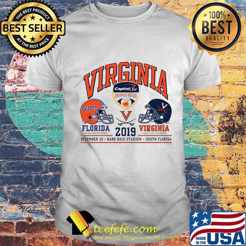 Virginia florida gator vs virginia cavaliers 2019 captain one orange bowl shirt