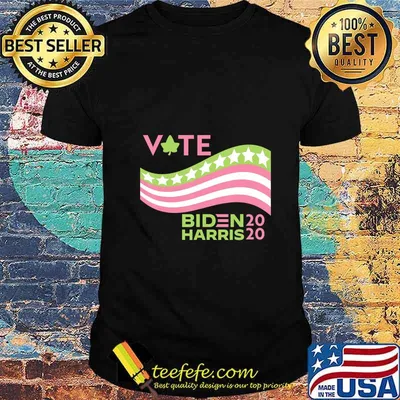 Vote Biden Harris 2020 Weed America Flag shirt