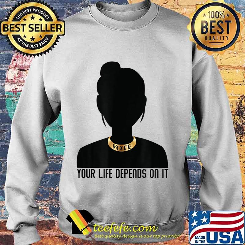 VOTE Necklace Your Life Depends on It Election T-Shirt Copy Sweater VOTE Necklace Your Life Depends on It Election T-Shirt Copy Sweater