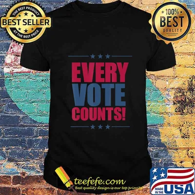 Vote Tshirt Women Men Voice Counts Red Blue Election 2020 T-Shirt