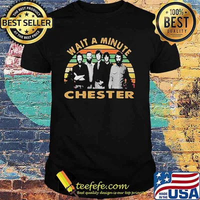 Wait a minute chester slim fit vintage retro shirt