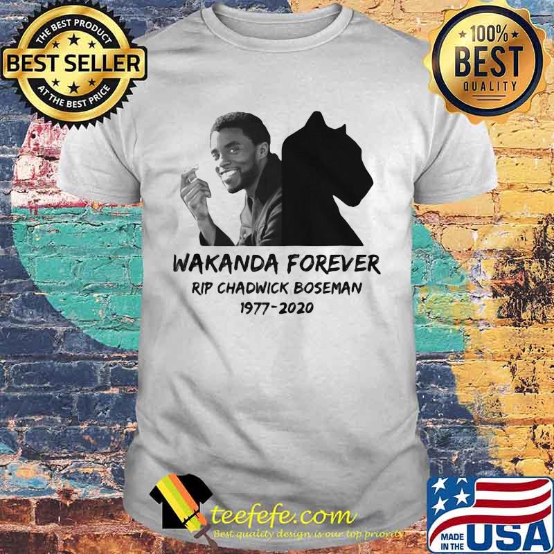 Wakanda forever rip chadwick black panther actor 1977 2020 shirt Wakanda forever rip chadwick black panther actor 1977 2020 shirt