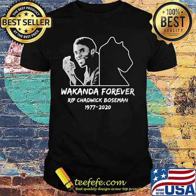 Wakanda forever rip chadwick boseman black panther 1977 2020 shirt