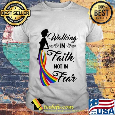 Walking in the faith not in fear Rainbow cancer awareness shirt