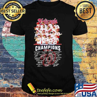 Washington national league champions 2019 signatures shirt