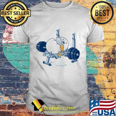 Weightlifting accident gym eggs shirt