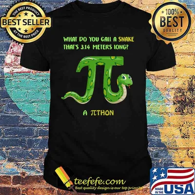 What do you call a snake that's 3.114 meters long a python shirt