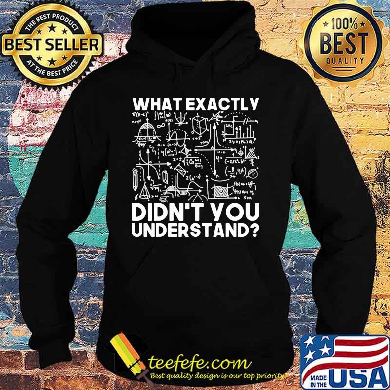 What exactly didn't you understand math s Hoodie What exactly didn't you understand math s Hoodie