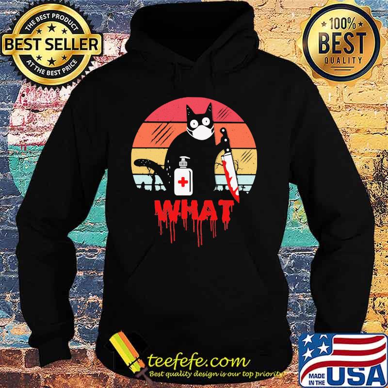 WHAT THE CAT HAND SANITIZER HALLOWEEN VINTAGE RETRO SHIRT Hoodie WHAT THE CAT HAND SANITIZER HALLOWEEN VINTAGE RETRO SHIRT Hoodie