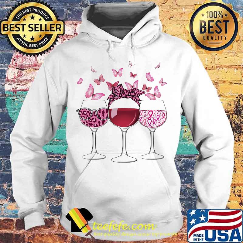 WINE BREAST CANCER BUTTERFLY SHIRT Hoodie WINE BREAST CANCER BUTTERFLY SHIRT Hoodie