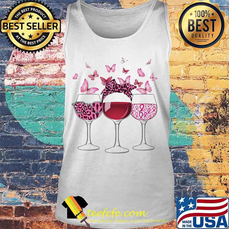 WINE BREAST CANCER BUTTERFLY SHIRT Tank top WINE BREAST CANCER BUTTERFLY SHIRT Tank top