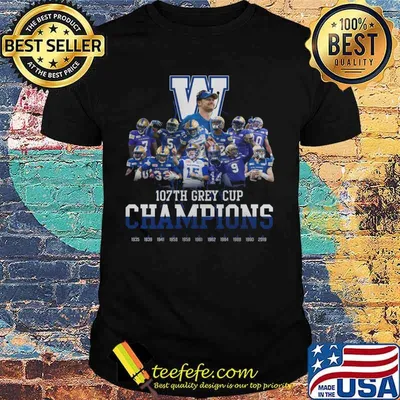 Winnipeg blue bombers 107th grey cup champions football shirt