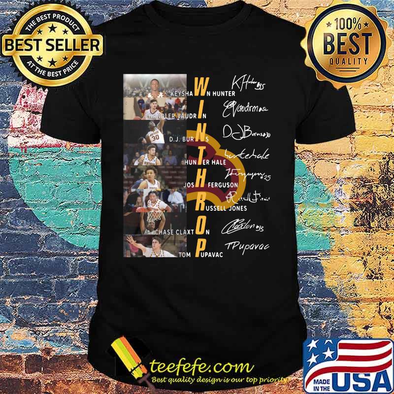 Winthrop eagles men's basketball players signatures shirt
