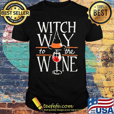 Witch way to the wine halloween shirt
