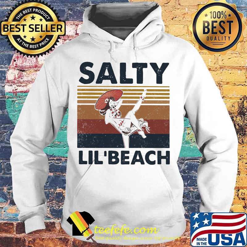 Woman salty lil' beach vintage retro s Hoodie Woman salty lil' beach vintage retro s Hoodie