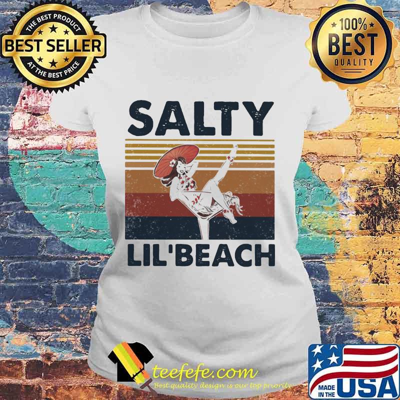 Woman salty lil' beach vintage retro s Laides tee Woman salty lil' beach vintage retro s Laides tee