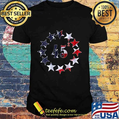 Womens 45 Squared Trump Betsy Ross Flag 2020 Second Term V-Neck T-Shirt