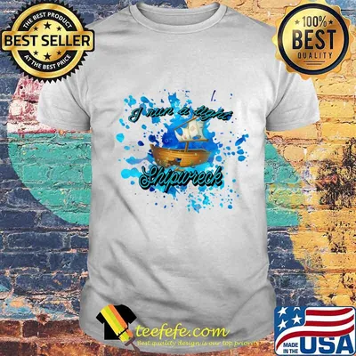 Womens I run a tight shipwreck, sunken sailboat pun V-Neck T-Shirt Copy