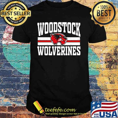 Woodstock high school wolverines logo shirt