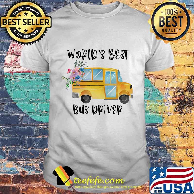 World's best bus driver flowers shirt