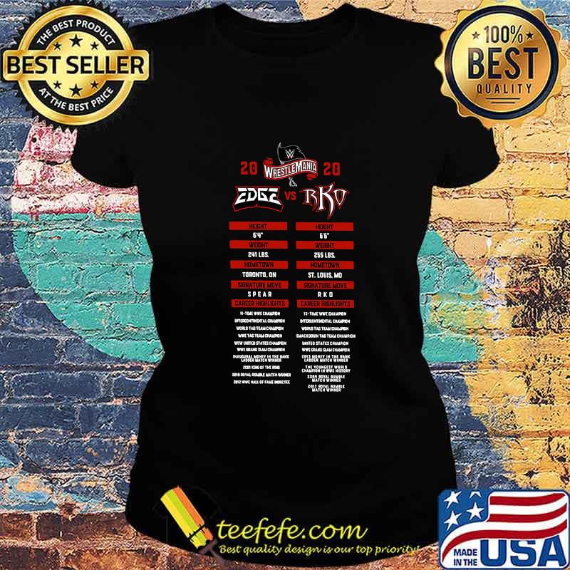 Wrestlemania rated rko edge vs orton 2020 s Ladies tee Wrestlemania rated rko edge vs orton 2020 s Ladies tee