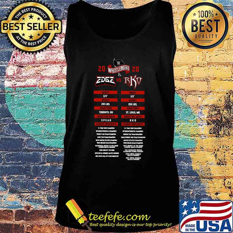 Wrestlemania rated rko edge vs orton 2020 s Tank top Wrestlemania rated rko edge vs orton 2020 s Tank top