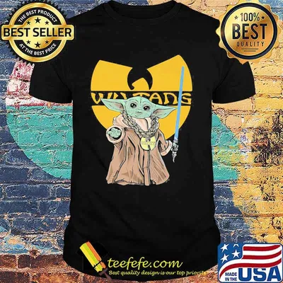 Wu tang clan hip hop band and baby yoda shirt