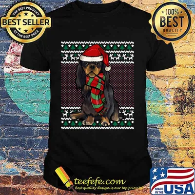 Xmas English Toy Spaniel Dog Santa Hat Ugly Christmas Sweatshirt