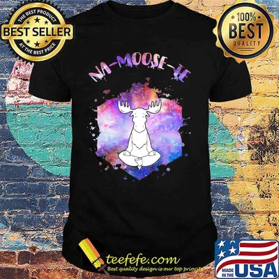 Yoga deer na moose te shirt