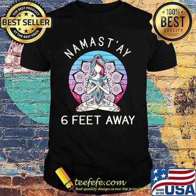 Yoga Namastay 6 Feet Away Vintage Shirt